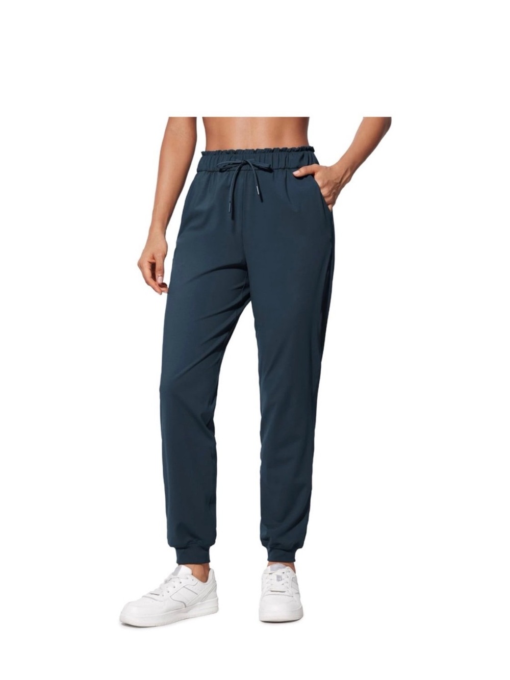 CRZ YOGA Navy Drawstring Jogger Pants